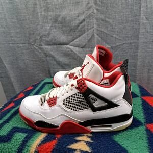Nike Air Jordan 4 Retro Fire Red Size 10 Mens 2012 White Black Nike 308497-110